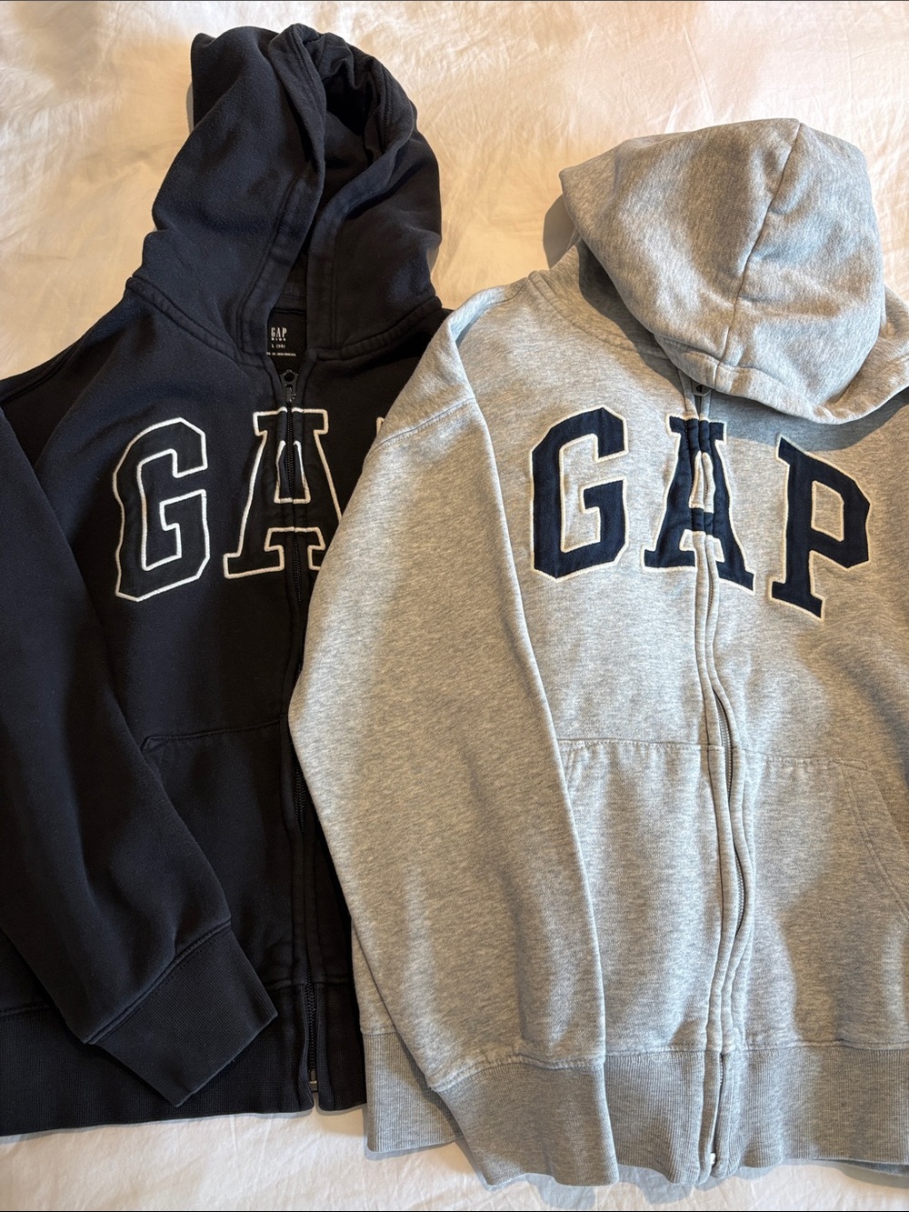 GAP set of 2 boys Zip-Up Hoodies size L